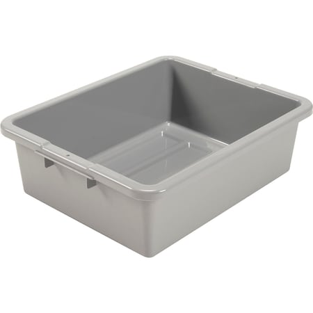 Global Industrial NSF Plastic Bus Tub, 21-1/2L x 17-3/4W x 7H, Gray 493683GY